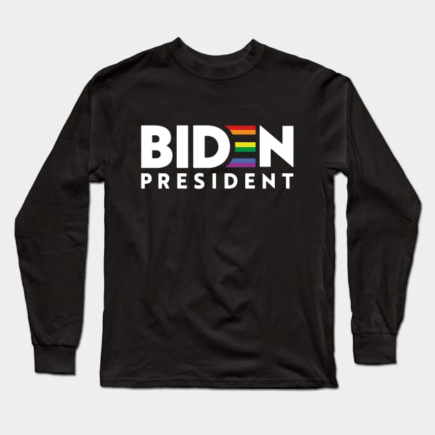 Joe Biden LGBT Shirt| Joseph Biden Gay Pride| Biden Harris 2024 Long Sleeve T-Shirt by BlueWaveTshirts